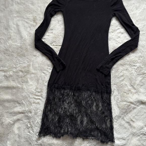 42 BCBGMAXAZRIA Livi Long Sleeve Dress With Lace Trim Size XS - Picture 7 of 13